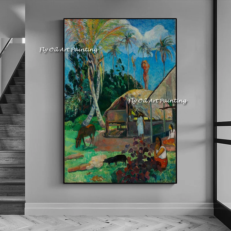 

The Handmade Summer Modern Oil Painting Corridor Porch Wall Art Living Room Decor Abstract Life France Aritist Paul Gauguin