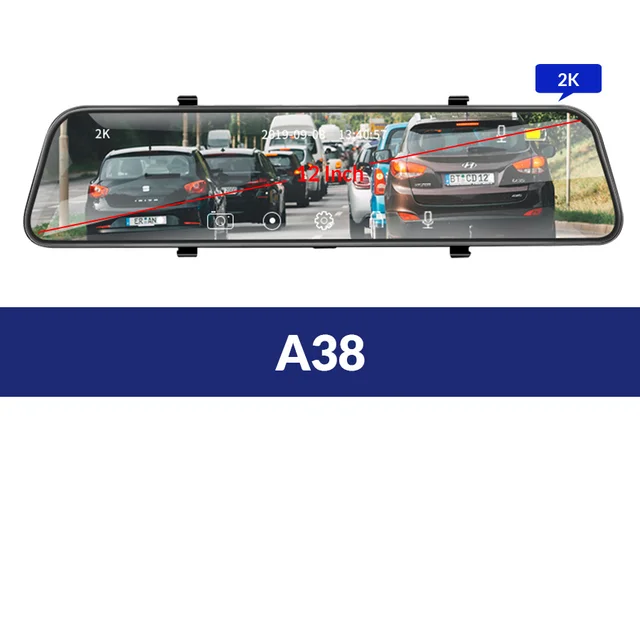 E-ACE 2K Stream Media Dash камера зеркало 12 ''сенсорный автомобильный  видеорегистратор 1440P видео регистратор поддержка GPS 1080P камера заднего  вида ночное видение | Автомобили и мотоциклы | АлиЭкспресс