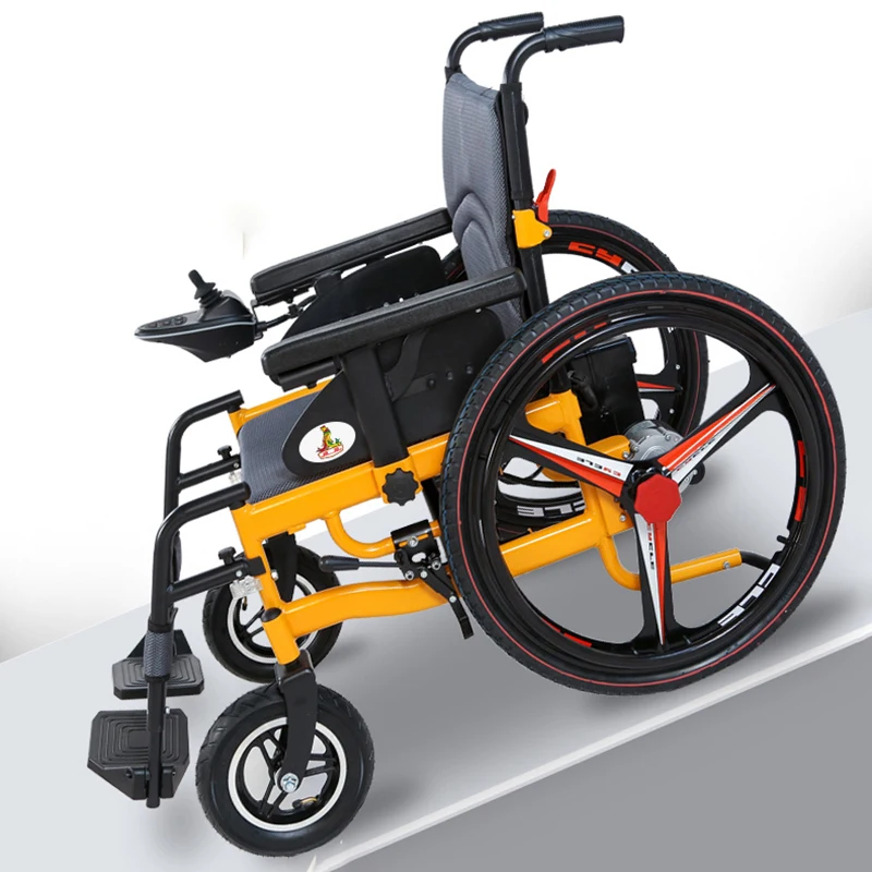 Electric Wheelchairs Foldable and Portable Small Old Man Automatic Intelligent Hand-Plough Wheel Chair Scooter for the Disabled | Спорт и