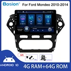 Автомобильный мультимедийный плеер Bosion Andriod 10,0, GPS, видео, радио, навигатор, плеер для Ford Mondeo mk4 2010, 2011, 2012, 2013, 2014, 4 Гб + 64 ГБ, DSP