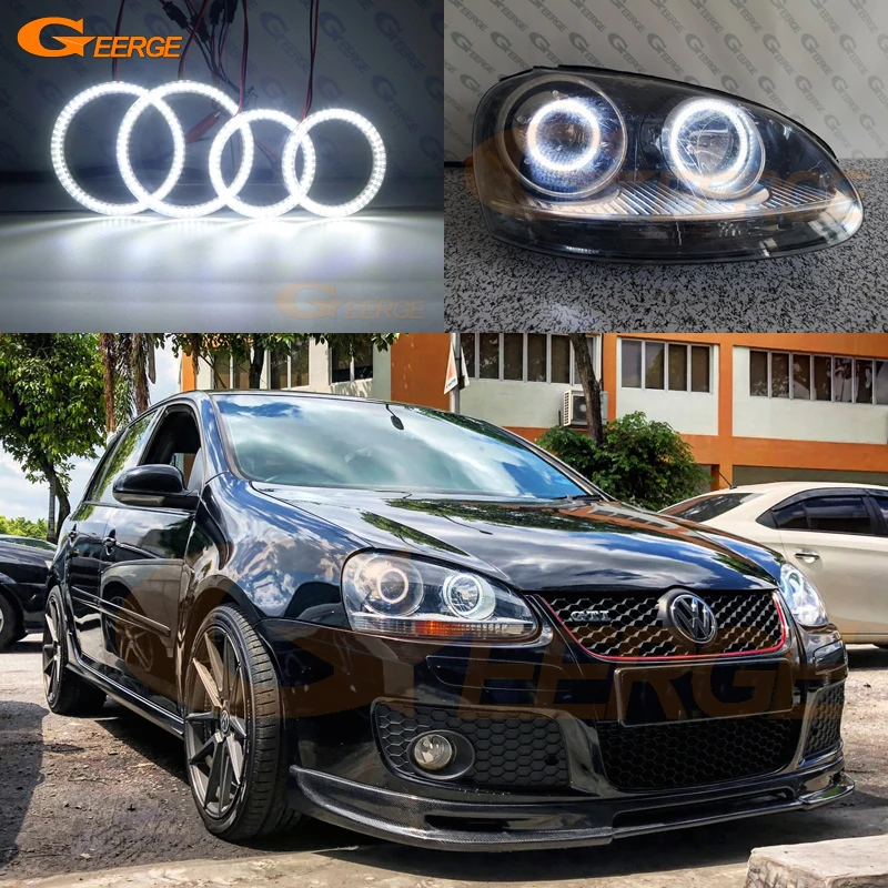 Для Volkswagen VW Golf Rabbit Jetta GTI R32 MKV MK5 2005 2010 ультра яркий SMD светодиодный ангельские