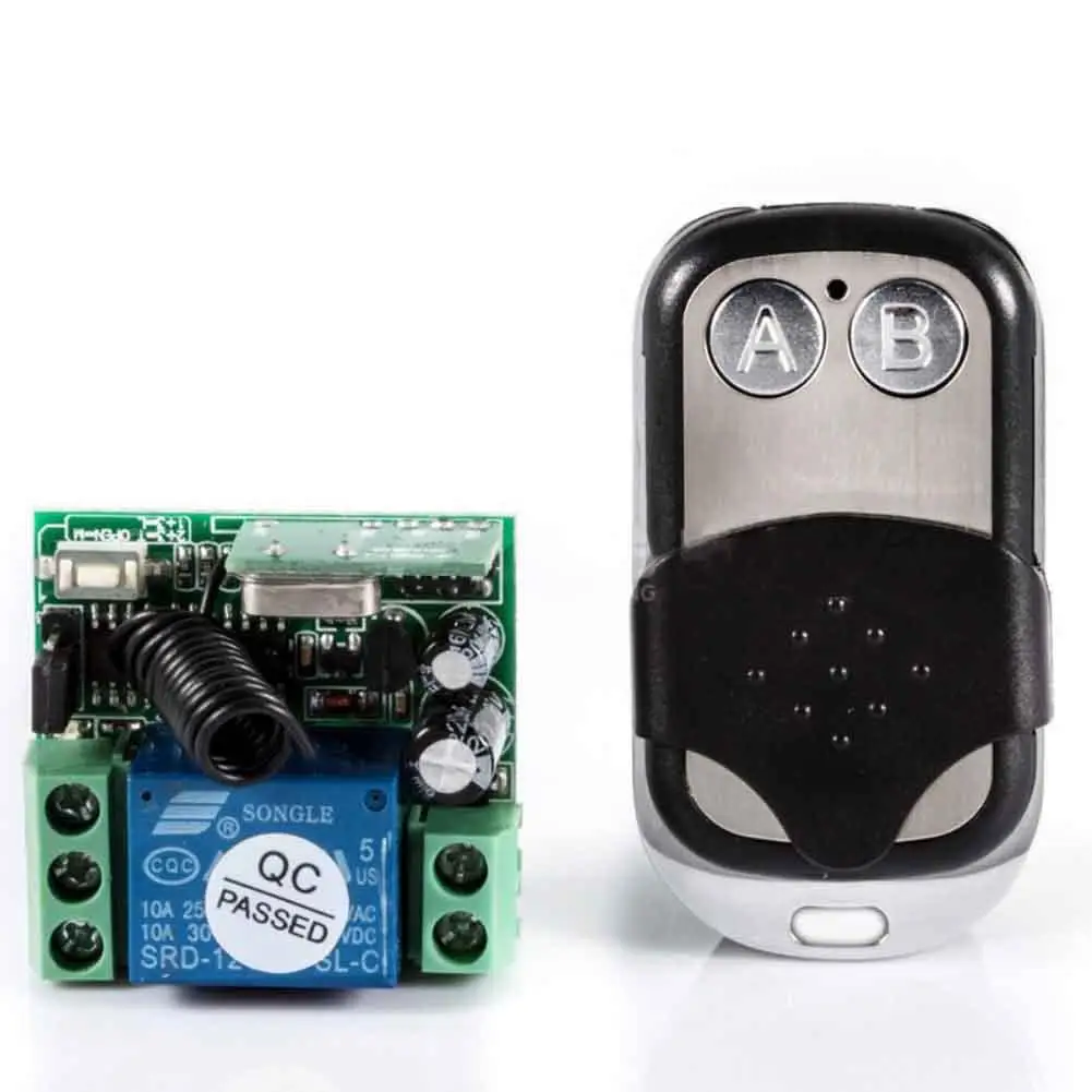 DC12V 2CH RF Беспроводная система дистанционного управления teleswitch 2 Передатчик и 1