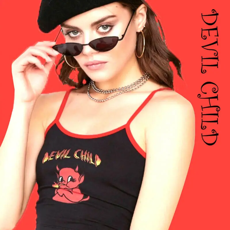 Женский короткий топ без рукавов летний хлопковый на бретельках с принтом