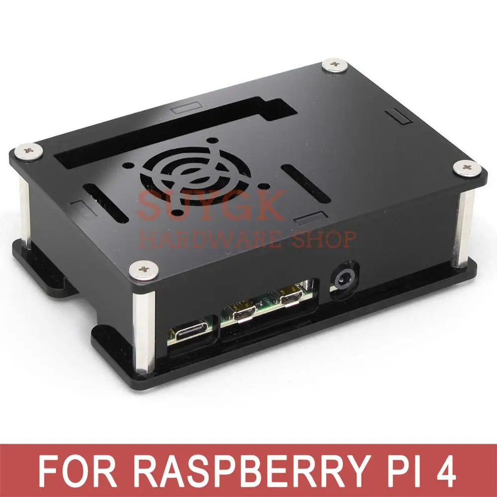 Корпус для Raspberry PI 4 акриловый корпус из ПММА PI4 Model B 1 ГБ/2 ГБ/4 ГБ пластиковый
