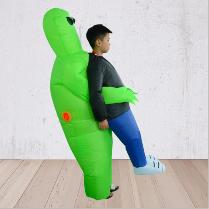 

Green Alien Inflatable Costume Adult Kids Funny Blow Up Suit Party Fancy Dress Unisex Costume Christmas Halloween Costume