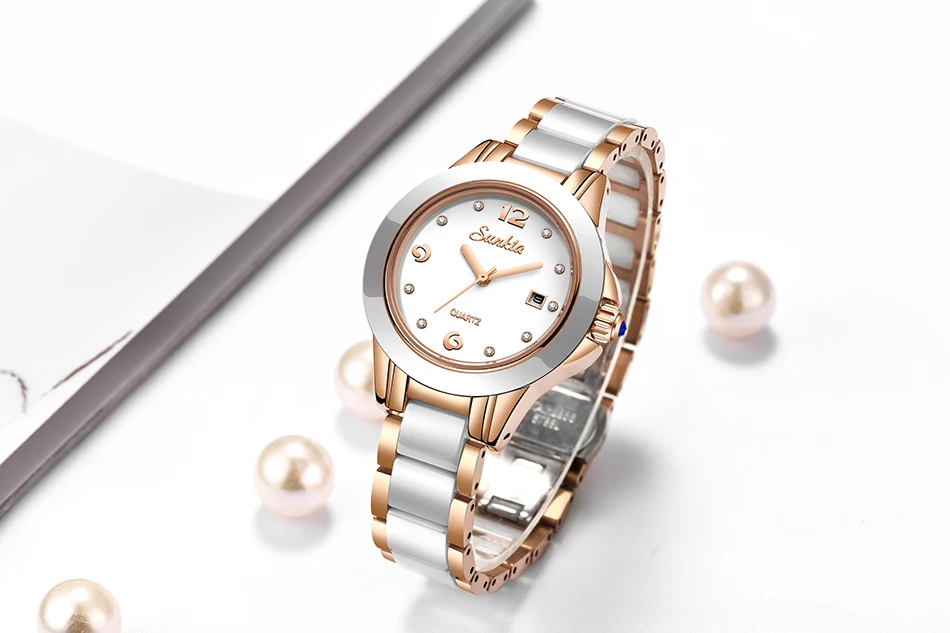 SUNKTA, модные женские часы, розовое золото, женские часы-браслет, Reloj Mujer, новинка, креативные водонепроницаемые кварцевые часы для женщин