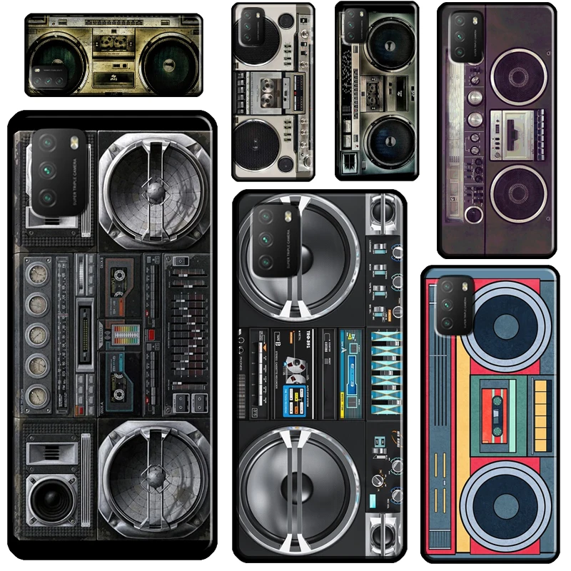 Vintage 80s Boombox For Xiaomi Mi 12 X 10T 11T Pro Mi 11 Lite Phone Case For POCO F3 F1 F2 M3 M4 X4 X3 Pro GT