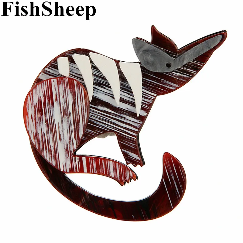 Женская акриловая брошь кенгуру FishSheep большая брошка ручной работы из смолы