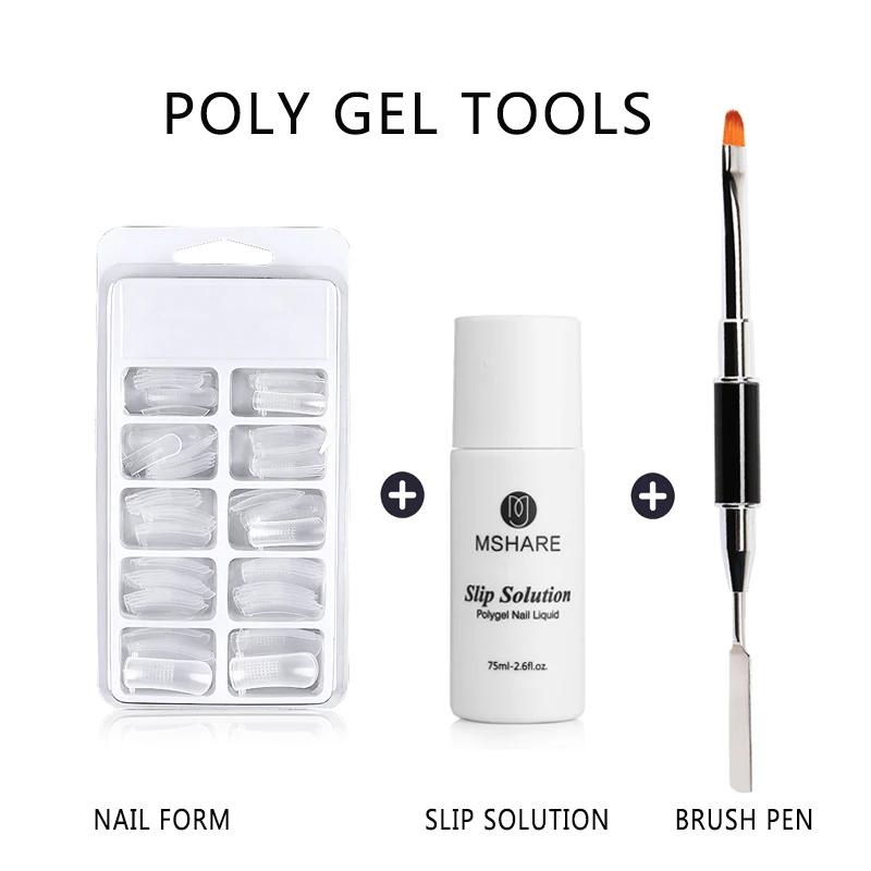 Poly Gel Tools MSHARE акрилового геля поли-гель для наращивания ногтей жидкостей - Цвет: Poly Gel Tools