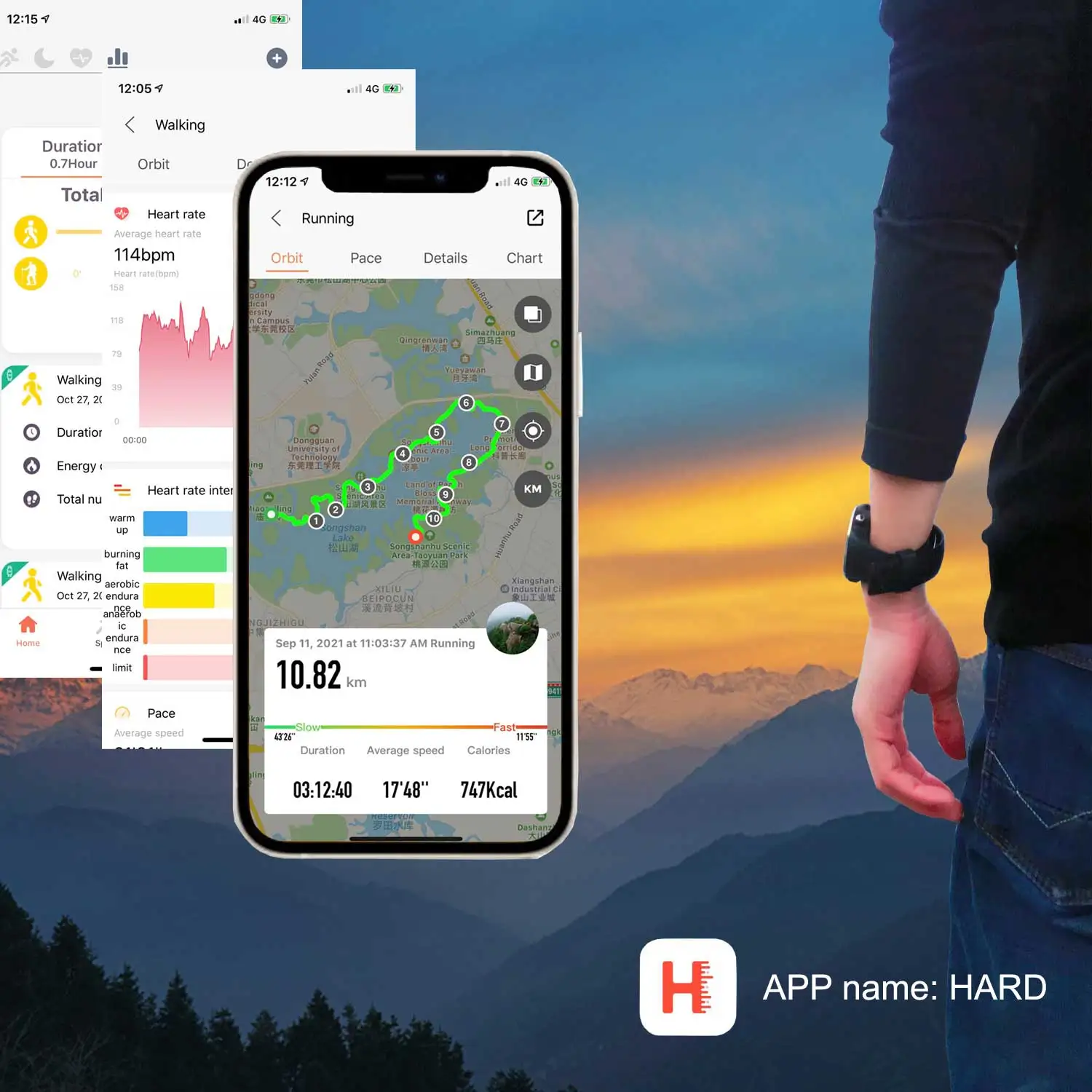 Спортивные Смарт-часы Sunroad с GPS-трекером для плавания водонепроницаемость 50 м