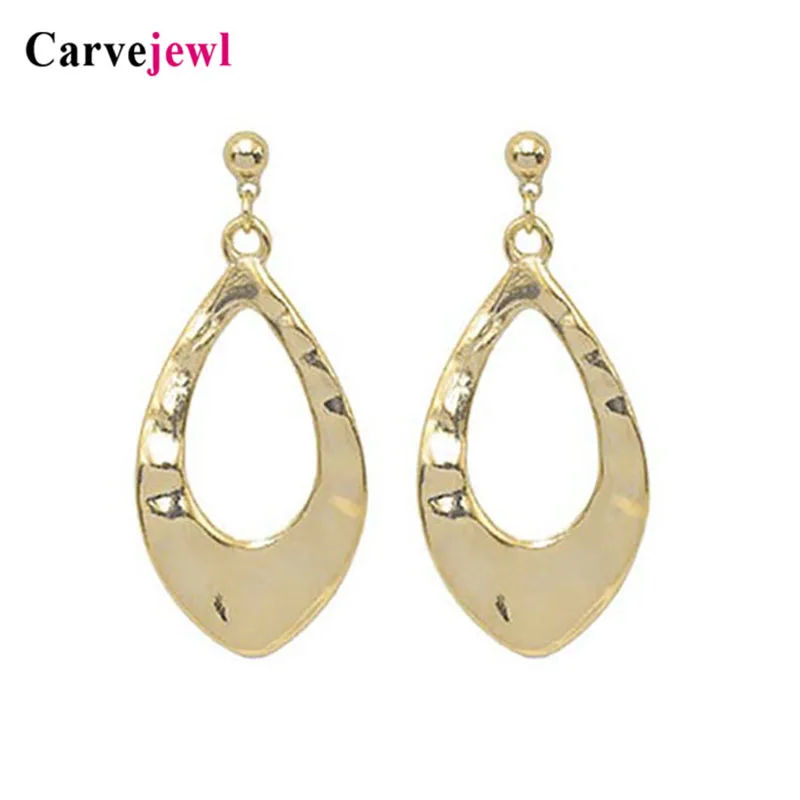 Carvejewl короткие серьги простые металлические ажурные подвески висячие корейский