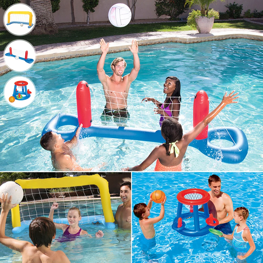 

Swimming Pool Toys Water Float Football Goalkeeper Volleyball Net Swimming Pool Game Toys for Children swimming Accessories Toy