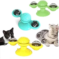 windmill toys for cat puzzle whirling turntable with brush cat play game toys windmill kitten interactive toys pet accessories