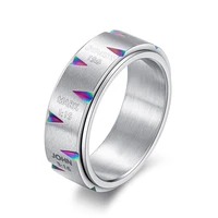 rotate freely spinning stainless steel ring for men women anxiety fidget rings 2021 new arrival jewelry