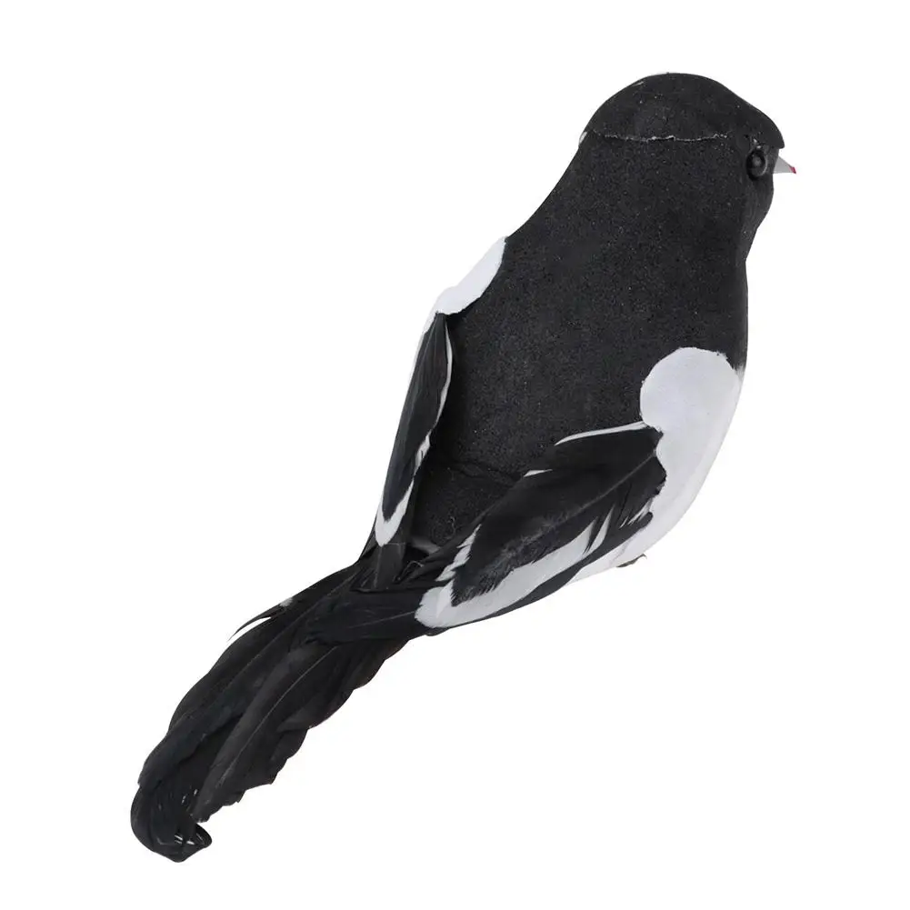 

Artificial Magpie Foam Feather Bird Props DIY Party Crafts Ornament Home Garden Decorative