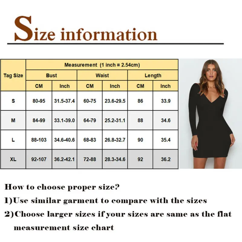 Новинка 2019 модное мини-платье-карандаш с v-образным вырезом и длинным рукавом