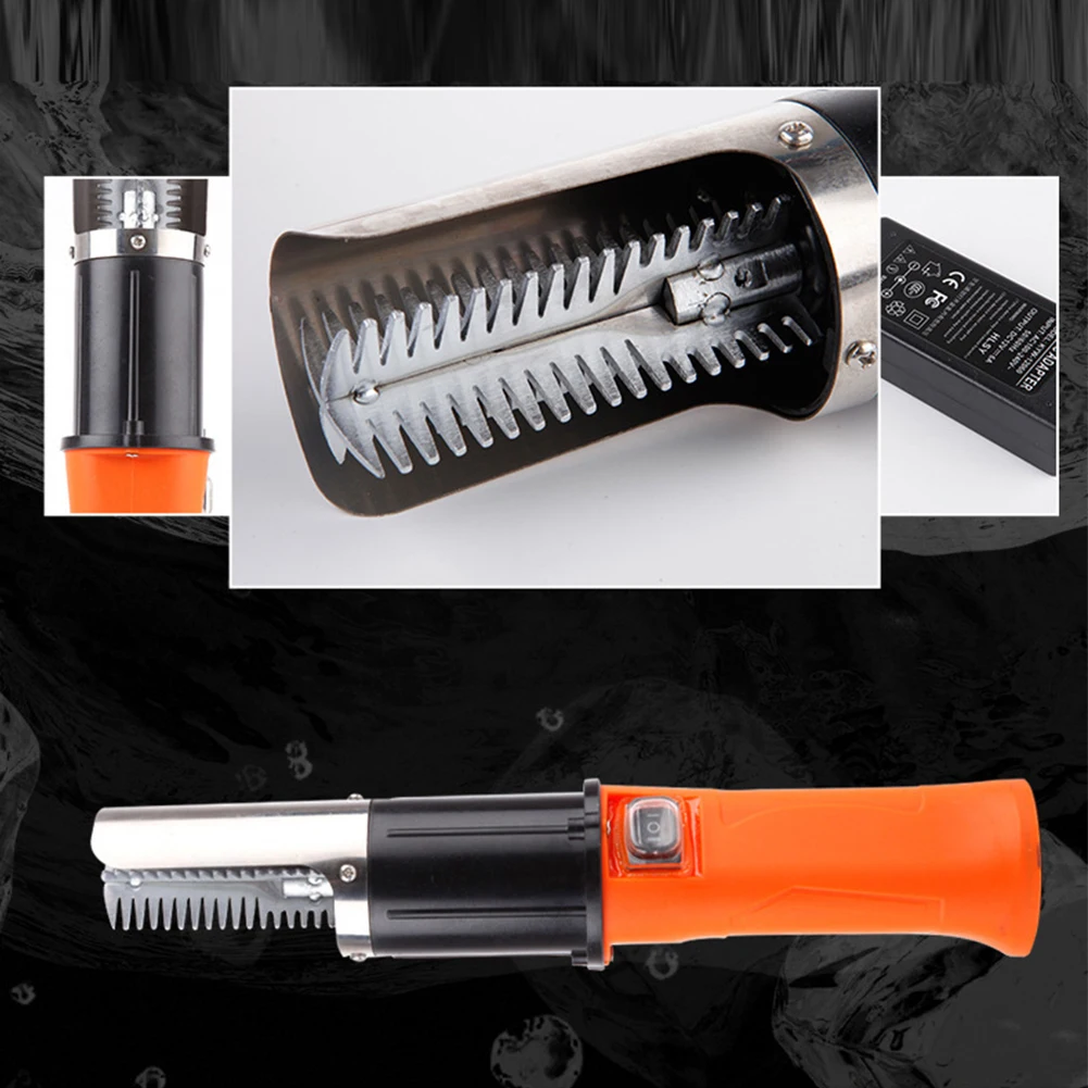 

Powerful Waterproof Cleaner Blade Stainless Steel Useful Rechargeable Seafood Tools Scraper Electric Remover Fish Scaler