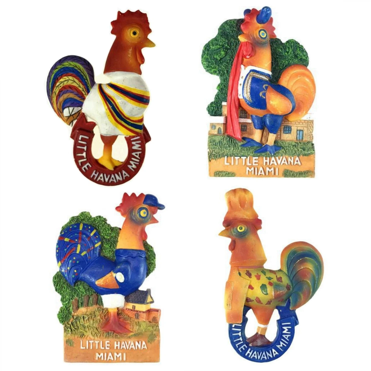 

New Handmade Painted Miami Little Havana 3D Fridge Magnets Tourism Souvenirs Refrigerator Magnetic Stickers Gift