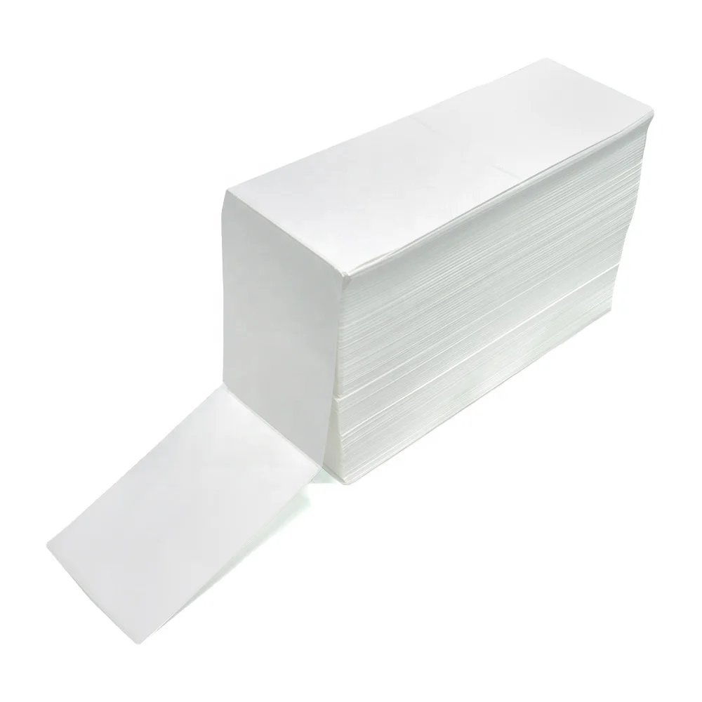 

Self-adhesive Waterproof Oilproof and Scratchproof 4x6 inch Fanfold Labels Thermal Labels 2000 Labels per Pack