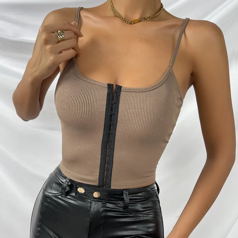 Пикантный облегающий топ с низким вырезом однотонный/лоскутный однобортный