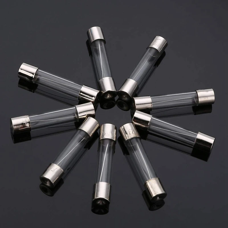 

72Pcs 250V 0.5A-30A Glass Tube Assorted 6X30mm Blow Electrical Glass Tube Fast-Blow Glass Fuses Kit