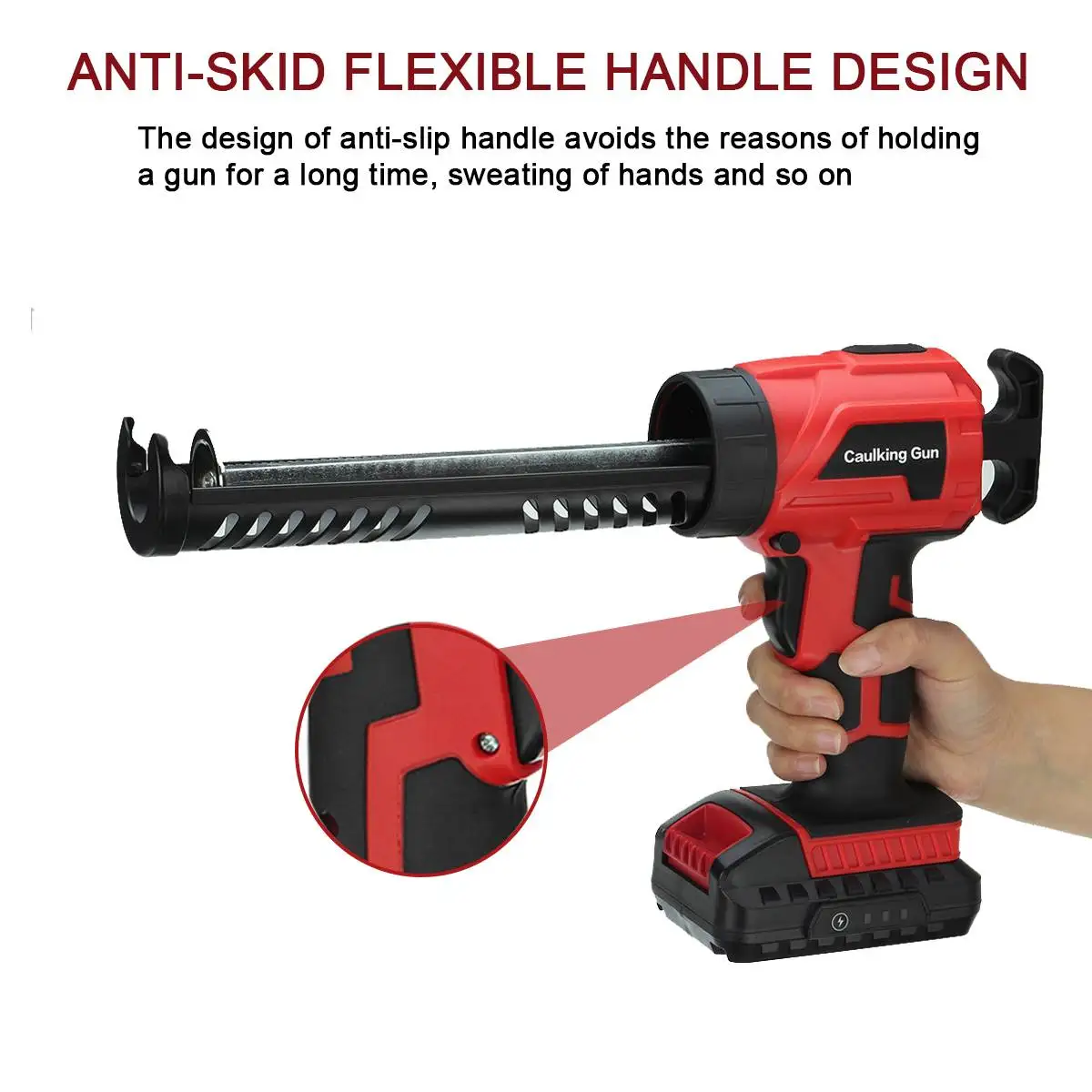 7000RPM Wireless Electric Glue Gun Multi-function Handheld Caulking Sewing Seams Sealant With 2 Battery | Инструменты