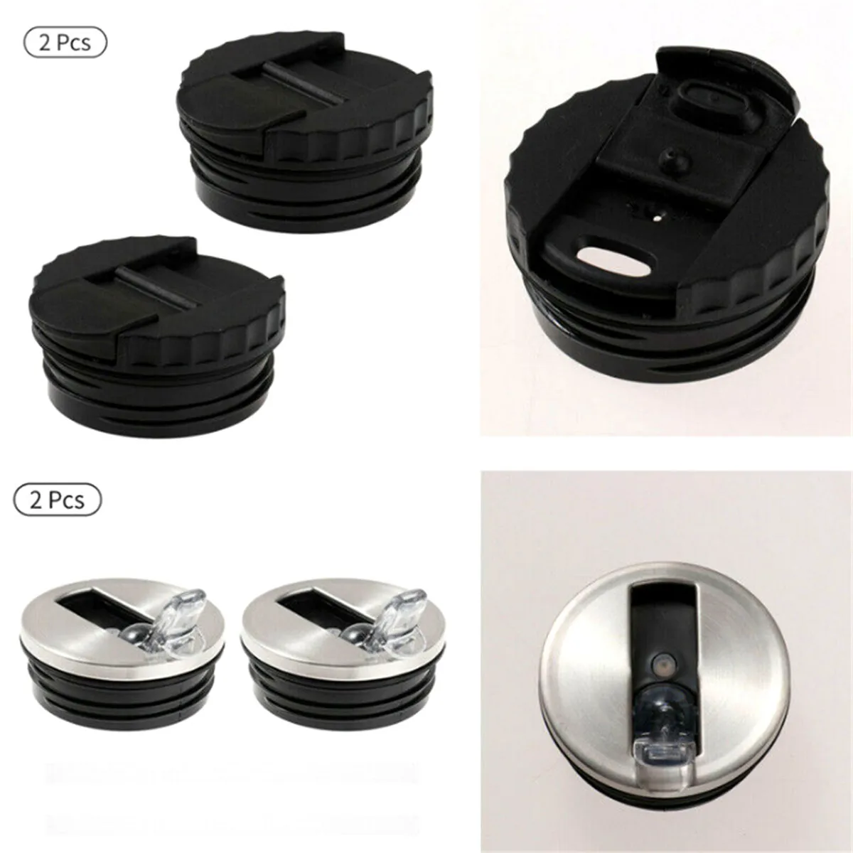 

Stainless Steel Thermoses Replacement Lids With Straws Silicone Sealing Ring Flask Cup Sport Water Bottle Cover Lid Accessories