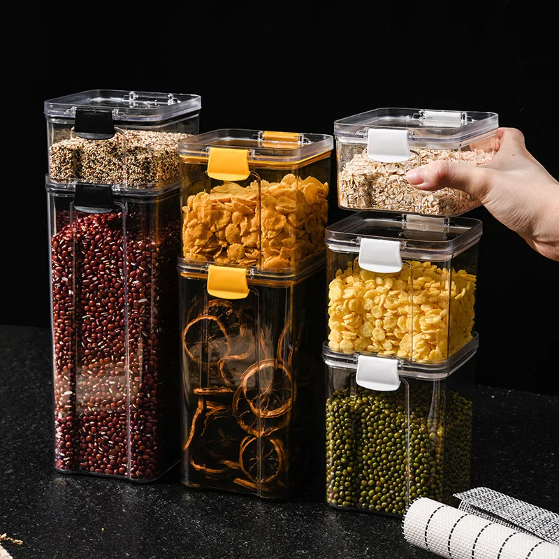 

Kitchen Storage Transparent Snacks Dry Goods Tea Cans Milk Powder Coffee Beans Whole Grains Airtight Cans Kitchen Accessories