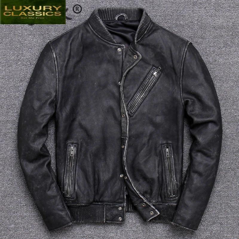 

Куртка мужская из натуральной коровьей кожи, Осень-Зима 100%