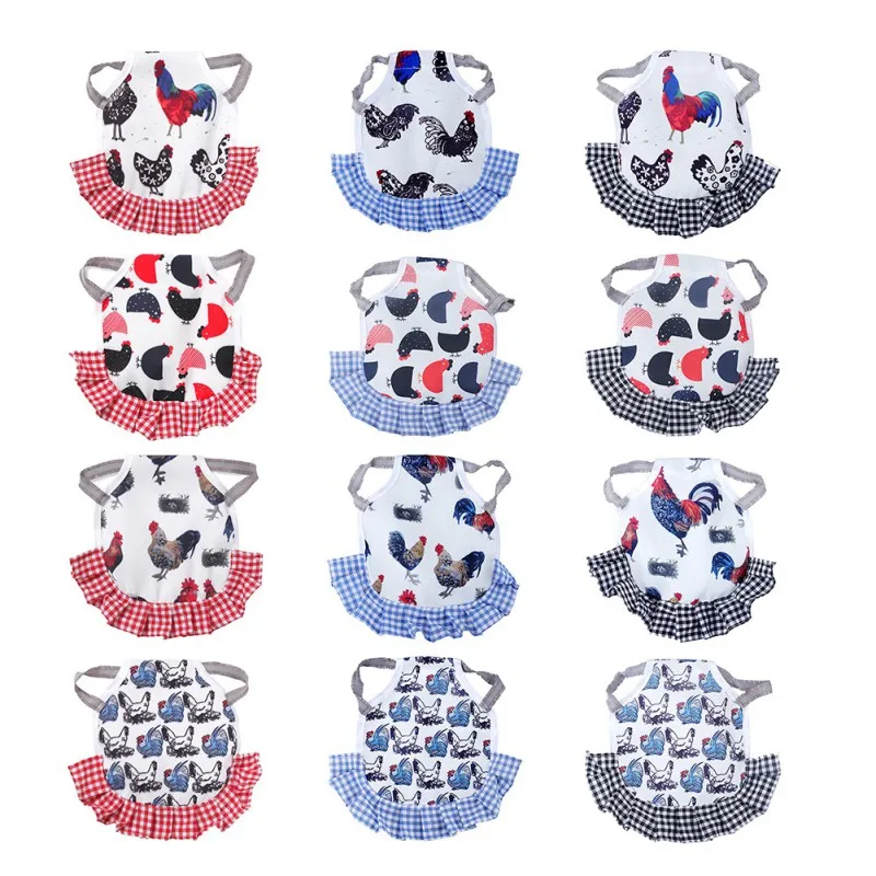 

Adjustable Hen Dress Hen Apron Elastic Chicken Saddle Wing Back Feather Protector Chicken Protector Apparels Apron Pet Products