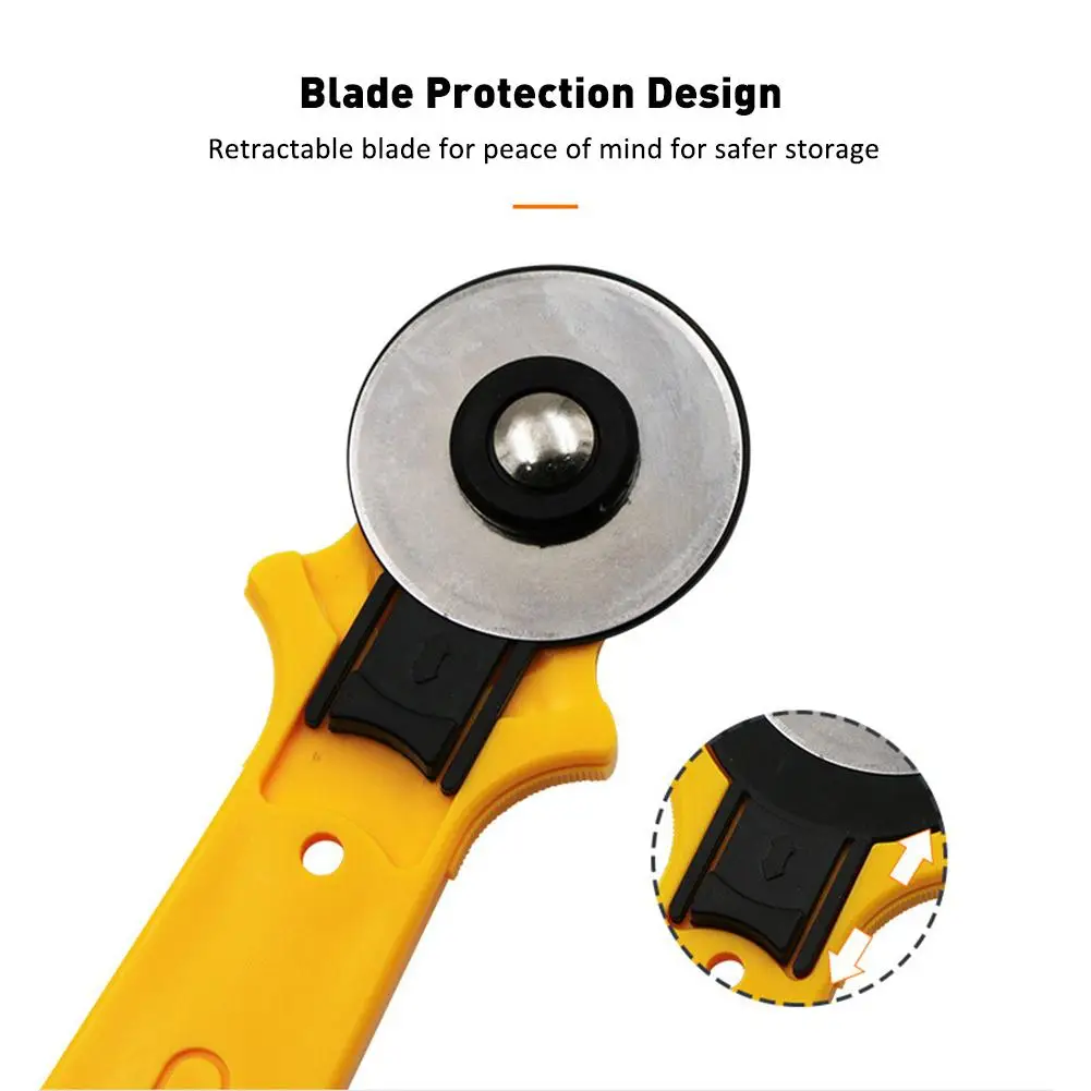 1 шт. 45 мм круговое вращающееся лезвие лоскутное резак для ткани кожи ручной нож