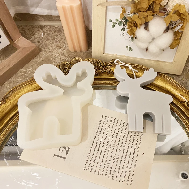 Рождественский лось Свеча для ароматерапии силиконовая форма сделай сам вапит