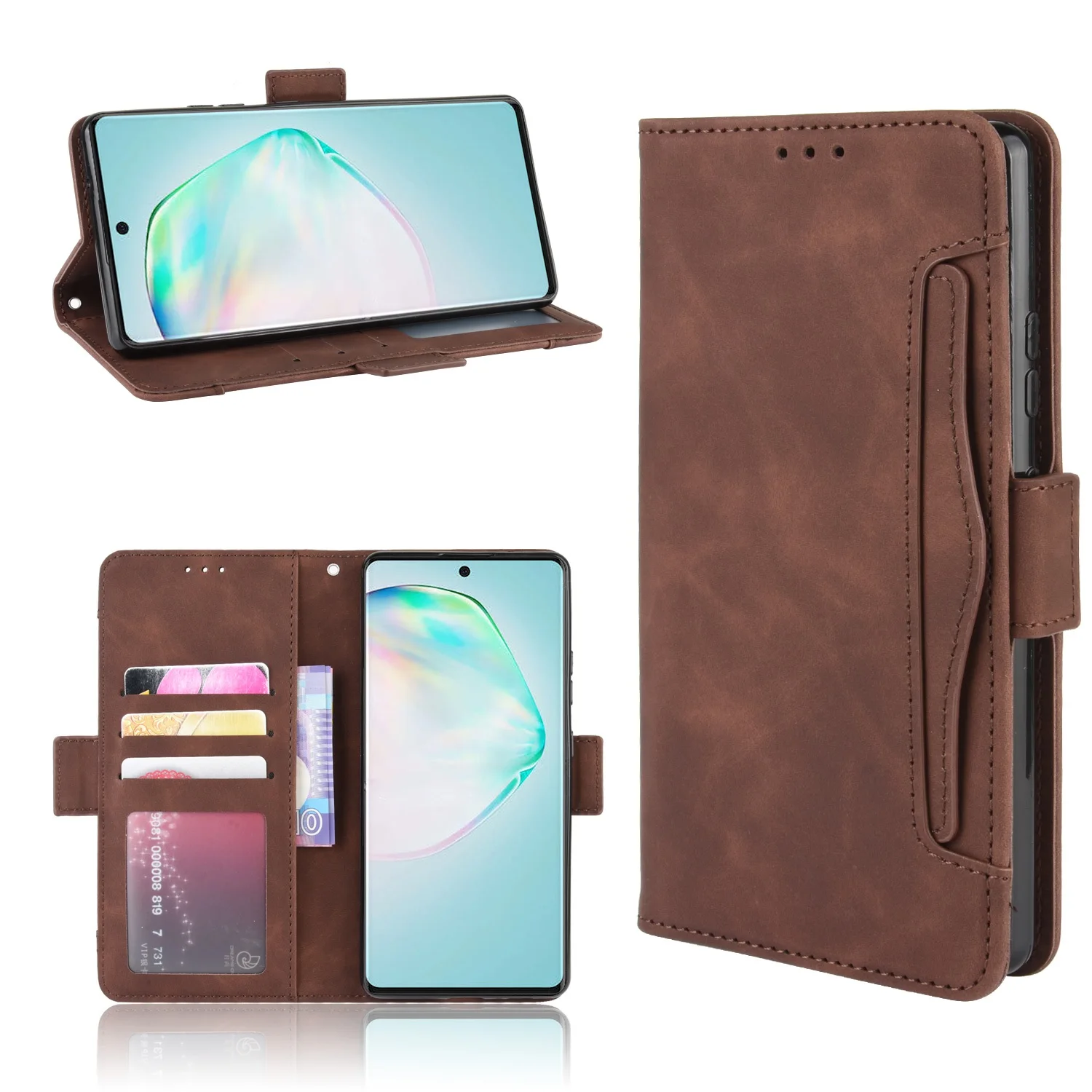 

Case for A80 A81 A82 5G A90 5G A91 M60S M80S Flip Case Removable Card Slot PU Leather Cover for Quantum 2 Note 10 Lite S10 Lite