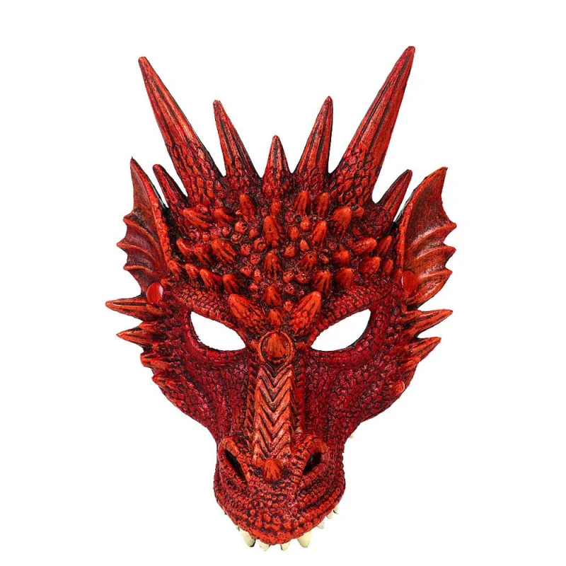 New Halloween Props 4D Dragon Mask Half Face Mask For Kids Teens Halloween Costume Party Decorations Adult Dragon Cosplay Props