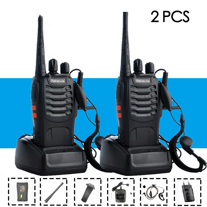 2 PCS 2 шт. Retevis Civil use профессиональная рация Удобная двухсторонняя радиостанция приемопередатчик Портативная радиостанция для радиолюбителя - Цвет: 2 PCS