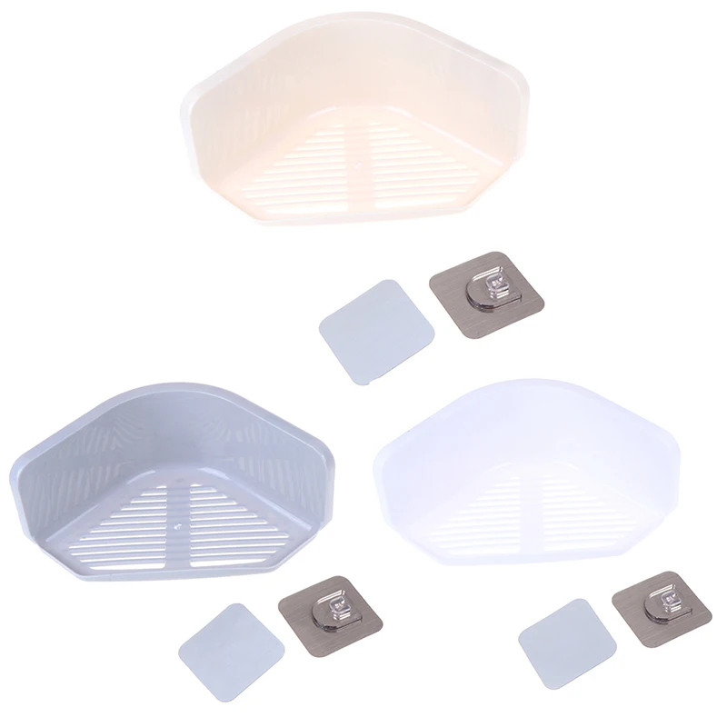 

Bathroom Corner Shelves Shampoo Holder Kitchen Storage Rack Mess Shower Organizer Wall Holder Space Saver Household Items