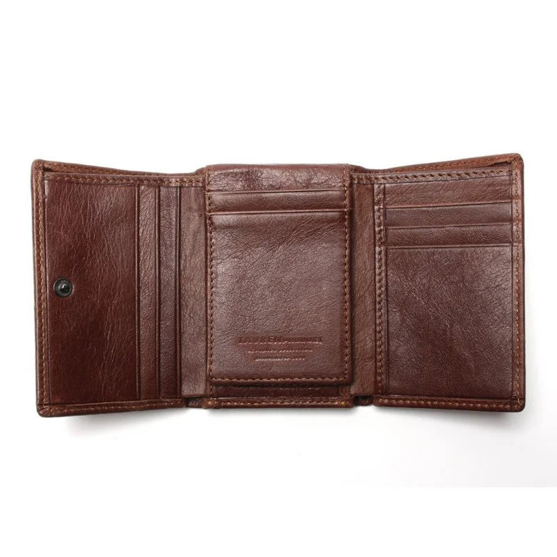 Кошелек RFID с защитой от кражи кожаный бумажник застежкой тонкий мужской