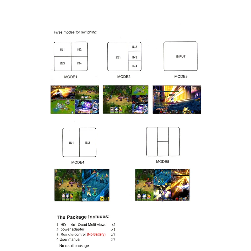 4x1 Multiviewer HDMI совместимый 4 входа 1 выход монитор Quad viewer 1080P Аудио видео конвертер