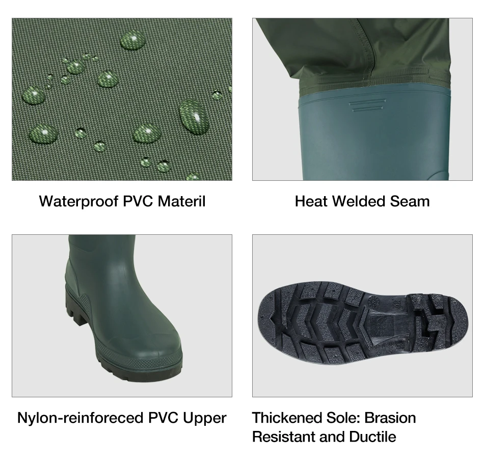 TideWe Bootfoot Водонепроницаемый 2-х слойный нейлон/ПВХ забродный костюм многофункциональные рыболовные охотничьи сапоги брюки для Для мужчин и Для женщин