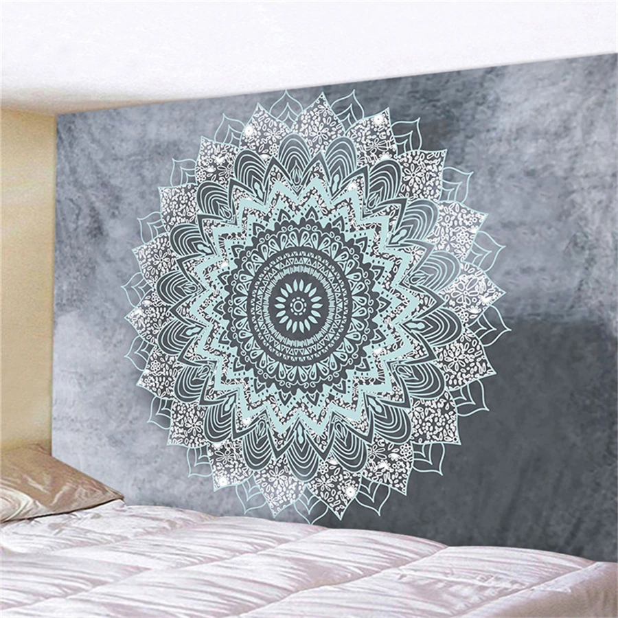 Индийский настенный гобелен мандала ткань психоделический Настенный Коврик