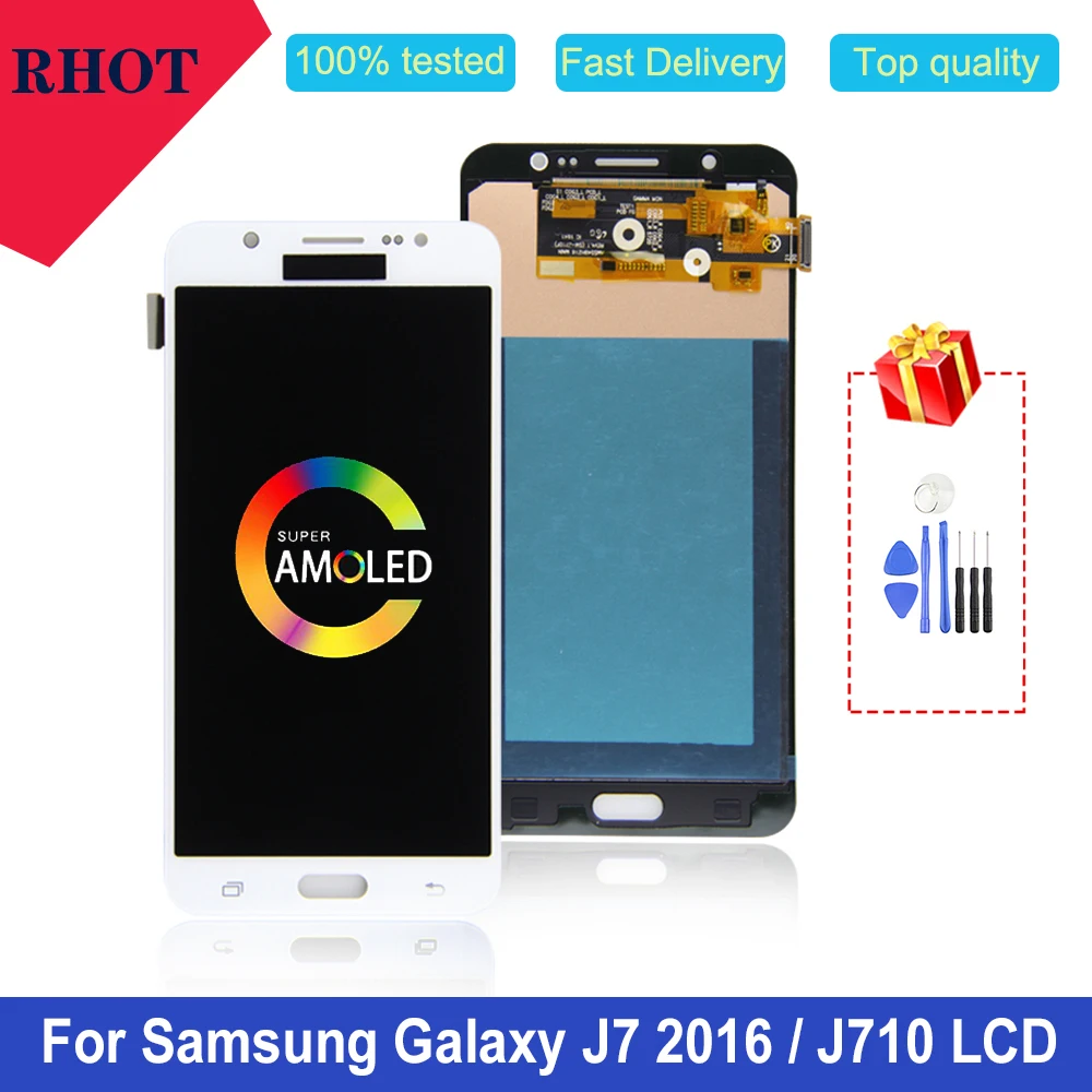100% протестированный ЖК экран 5 &quotJ7 2016 для Samsung Galaxy J710 J710F J710FN J710M J710H J710A дисплей с