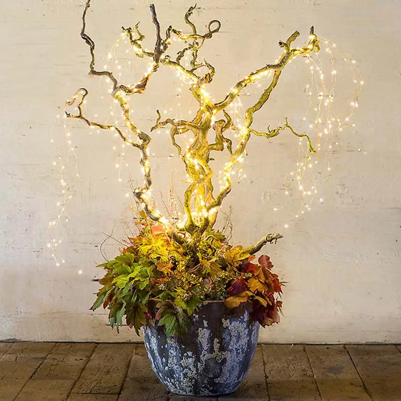 

Solar Garden Light LED Fairy Gypsophila Tree Waterfall Icicle LED String Christmas Party Holiday Garland Waterproof Solar Lamp