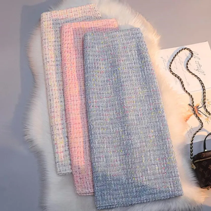 Женская твидовая шерстяная юбка, маленькая юбка трапециевидной формы с высокой талией и разрезом, зима Женская твидовая шерстяная юбка, маленькая юбка трапециевидной формы с высокой талией и разрезом, зима