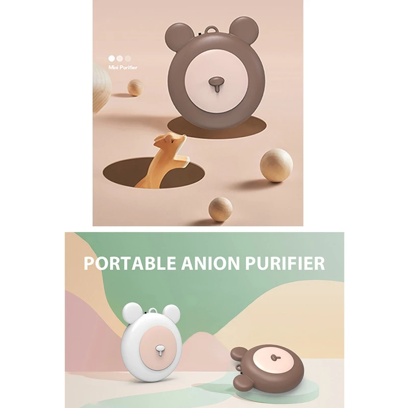 

Air Purifier,Portable Bag,Portable Negative Ion Purifier, Bear Shape for Adults and Children
