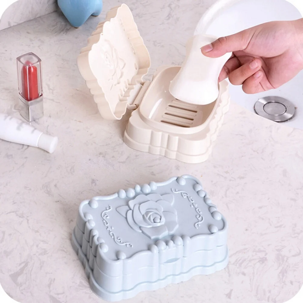 

Plastic Soap Case Tray Dish Storage Holder Shower Soap Box Portable Soap Holder Container Home Travel Bathroom Accessories