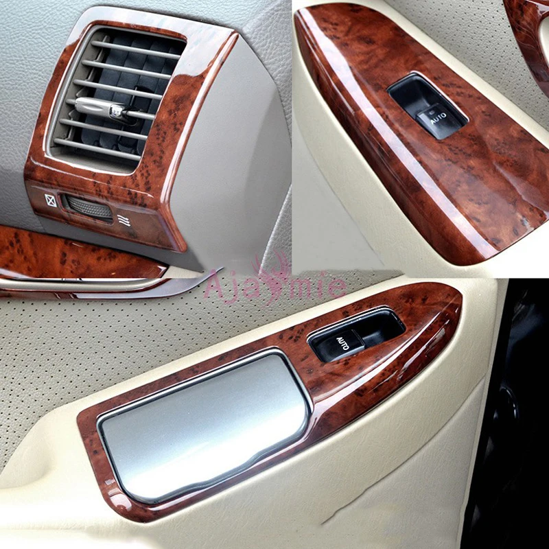 Для Toyota Land Cruiser 120 Prado FJ120 2003-2009 внутренняя деревянная цветная отделка молдинг