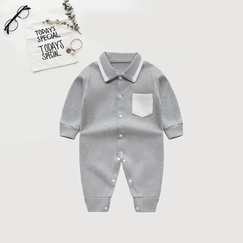 Рождественская Одежда для новорожденных хлопковый Детский комбинезон с