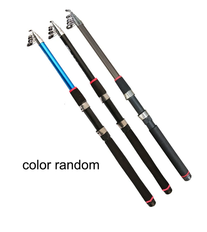 YUYU Fishing Rod Carbon Portable Spinning rods for fishing feeder Fishing Rods carp Hard Fishing Rod Telescopic spinning - Цвет: 1 piece color random