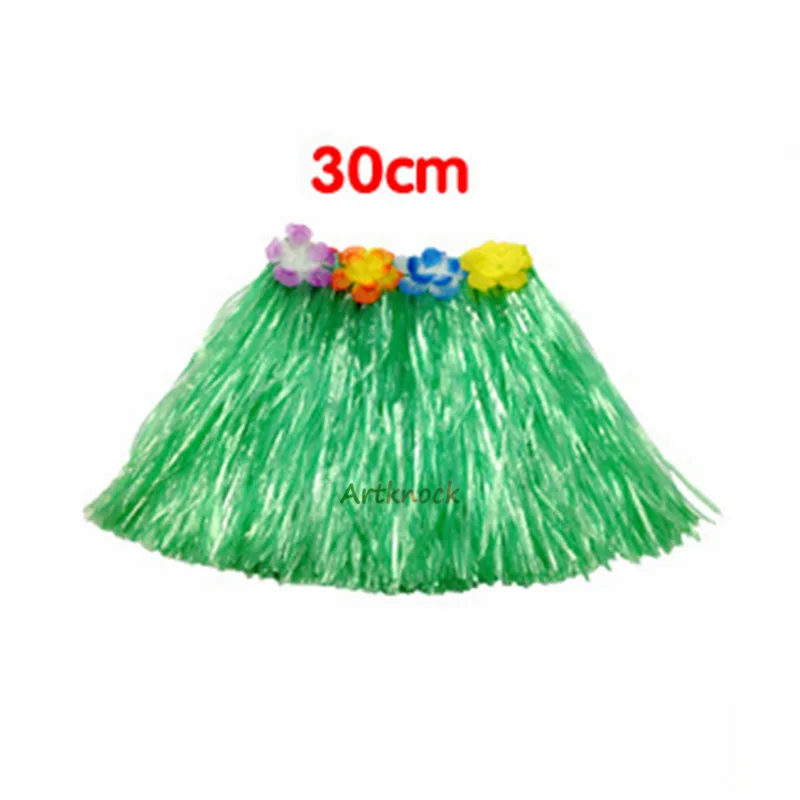30cm Green Hawaii dekoration Petal Leis вечерние пляжные Цветочные Гавайские платья ожерелье венок Гавайские вечерние украшения - Цвет: 30cm Green