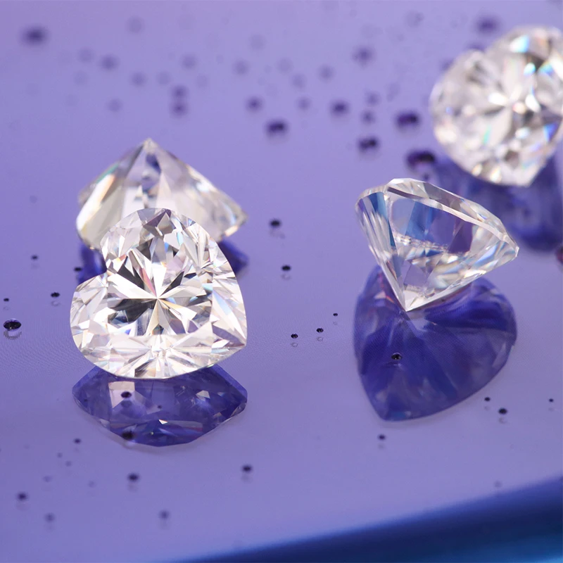 Заводские ювелирные изделия мосанит сердце вырез 5 карат D Цвет VVS 11 мм для